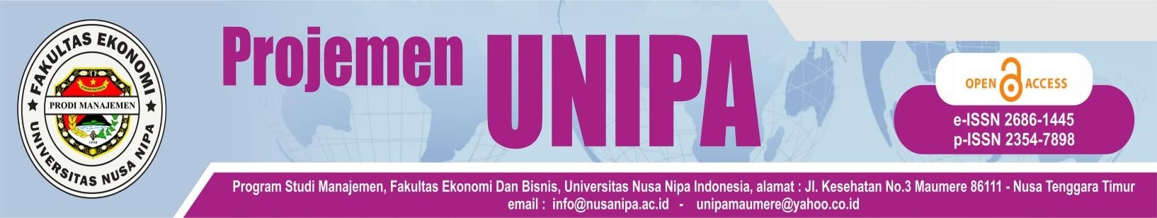 					View Vol. 13 No. 1 (2026): Januari: Jurnal Projemen UNIPA
				