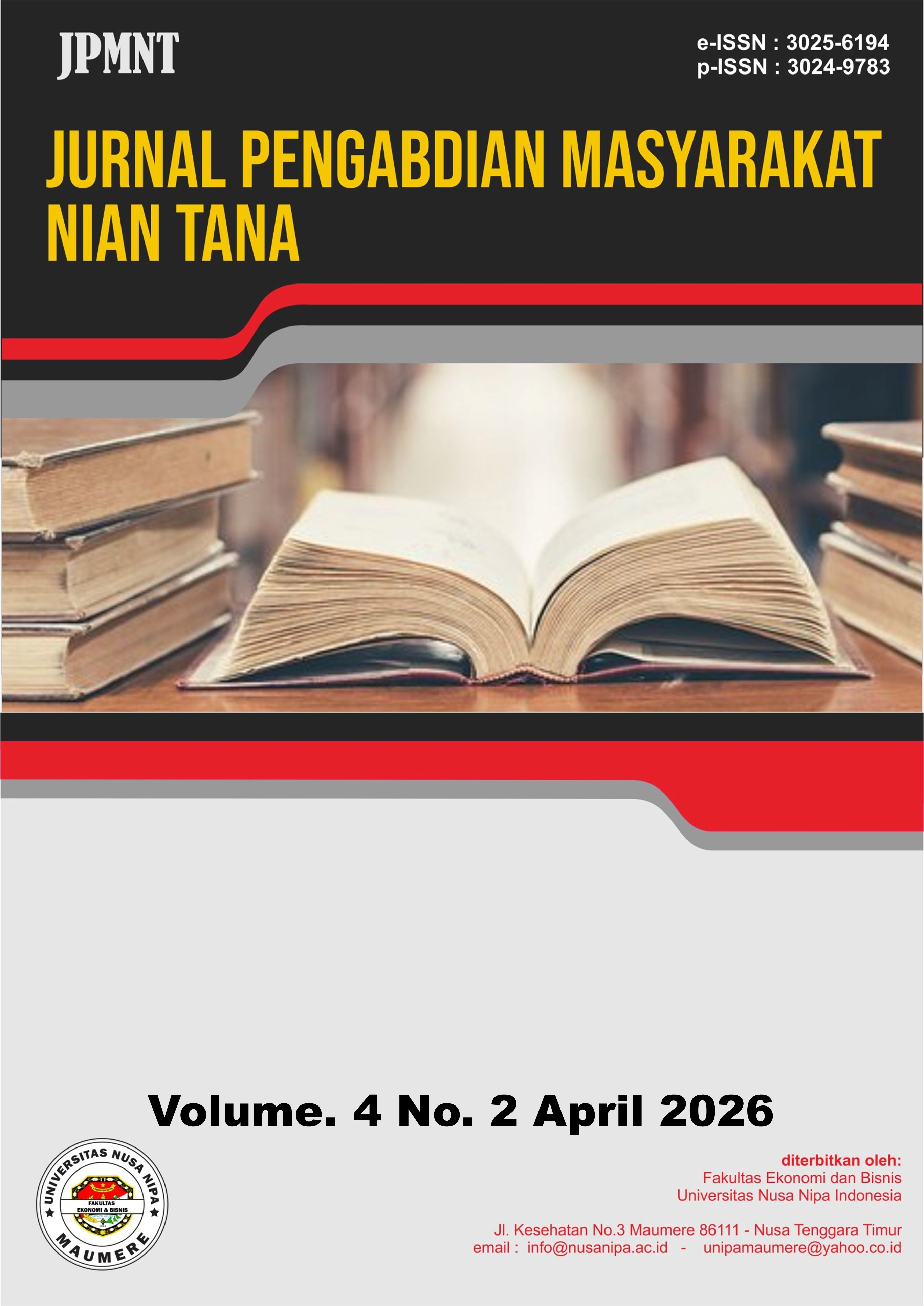 					View Vol. 4 No. 2 (2026): April: Jurnal Pengabdian Masyarakat Nian Tana
				